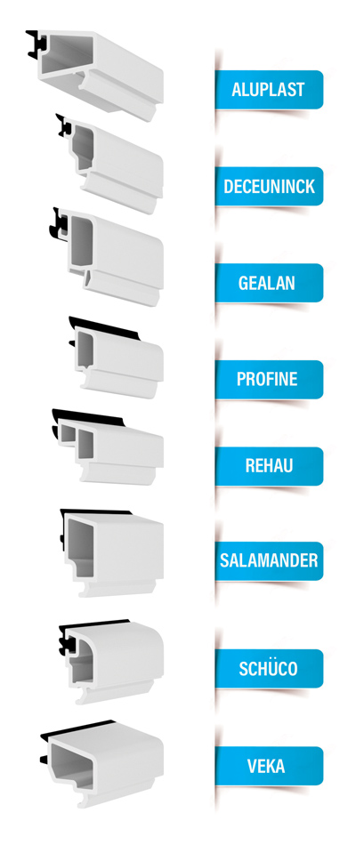 Universal profile for transporting glass